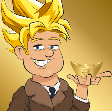 NFT Bet Placer's Club Theme Character Golden Boy